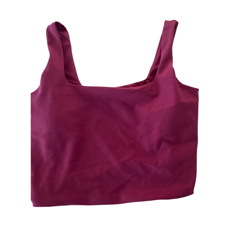 YPB Your Personal Best Magenta Pink Square Neck Activewear Crop Tank Top Large